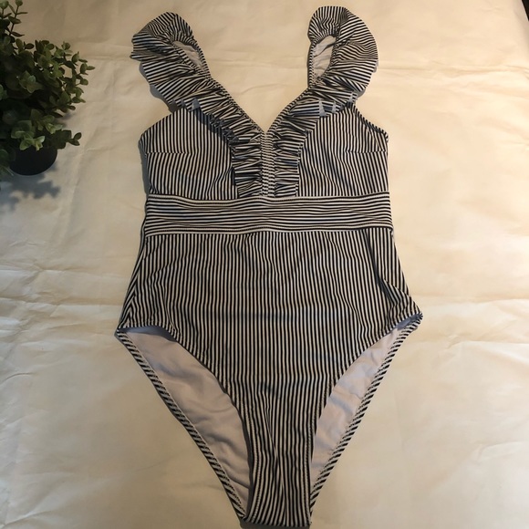 Blooming Jelly one piece striped bikini size M - Picture 2 of 10